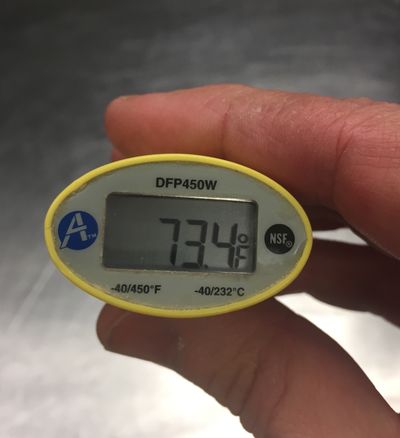 taking the room temperature