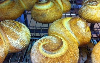 Semolina loaf in a traditional 'S' shape