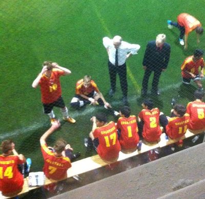 Ben coaching soccer