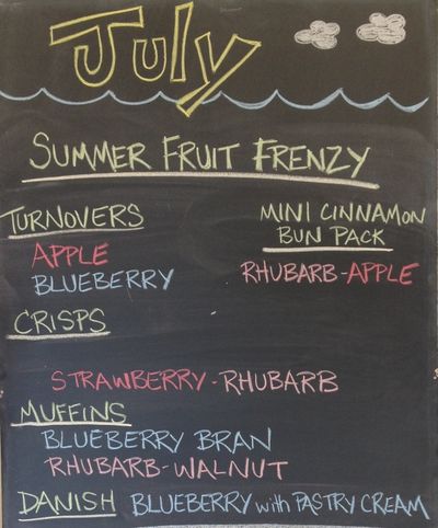 Our chalkboard, advertising fruit specials