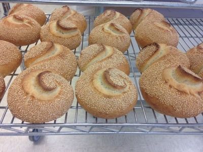 Semolina loaf in an S shape
