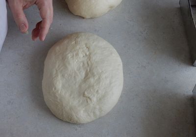 flatten the dough ball