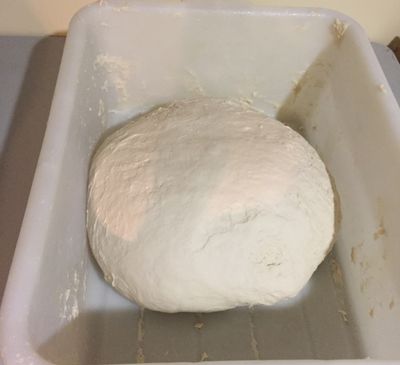 dough ball after stretch and knead