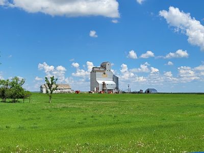 Grain Elevator, now privately owned, at Crane Valley, Saskatchewan