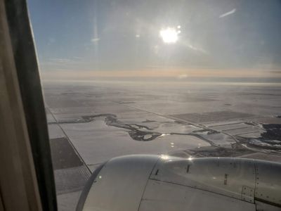 Regina through an airplane window