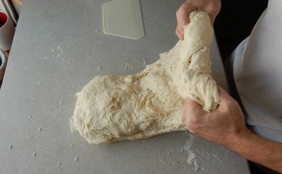 stretch the dough