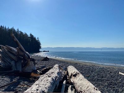 a view of the east side of french beach from my new favourite log