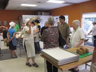 Cindy leads a tour