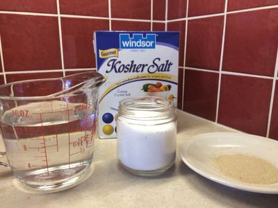 water, salt and yeast